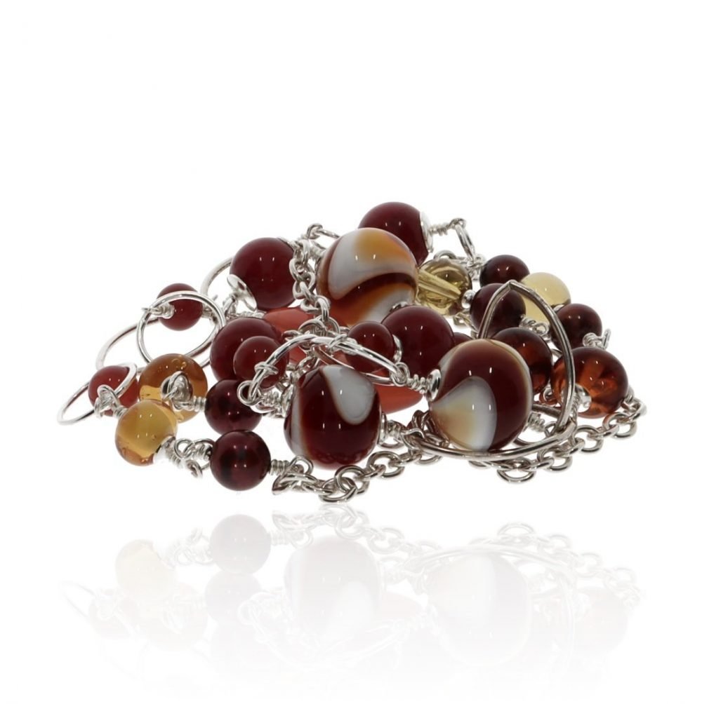 Murano Glass and Gemstone Necklace by Heidi Kjeldsen Jewellery NL1304 Stack