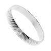 Wide Sterling Silver Ridged Bangle By Heidi Kjeldsen Jewellery BL1303 Standing