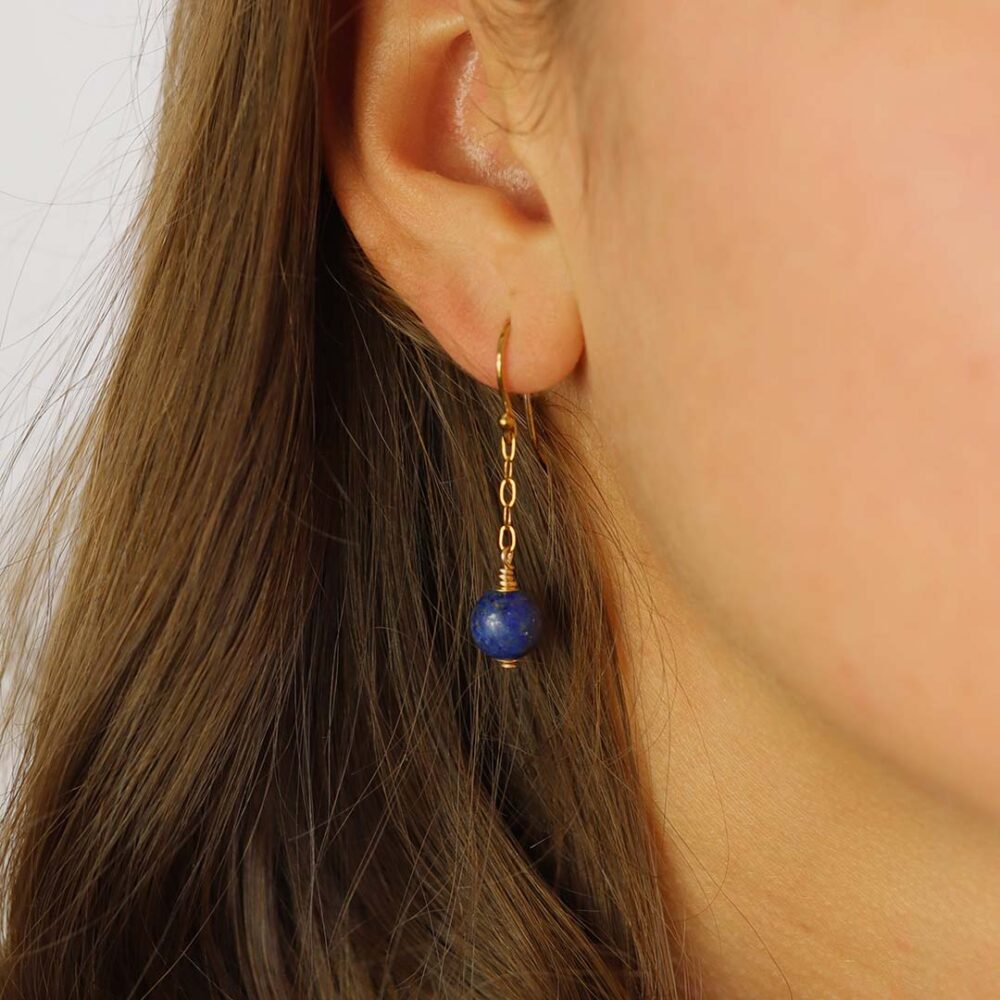 Birgit Lapis Drop Earrings Heidi Kjeldsen Jewellery model ER2570