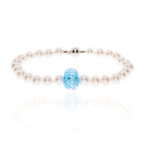 Cultured Pearl and Murano Glass Bracelet By Heidi Kjeldsen Jewellery BL4071 Front