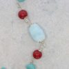 Heidi Blue Red Floral Murano Glass Bracelet Heidi Kjeldsen Jewellery BL1393 still