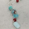 Heidi Blue Red Floral Murano Glass Necklace Heidi Kjeldsen Jewellery NL1307 still