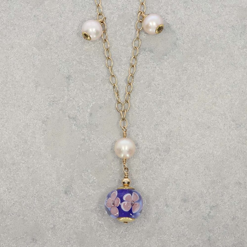 Heidi Blue and Pink Glass and Heidi Kjeldsen Jewellers NL1308 still