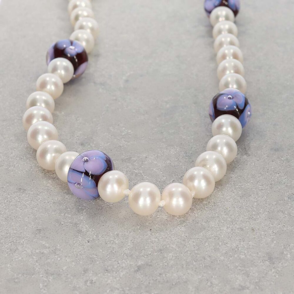 Heidi's Glass and Cultured Pearl Necklace By Heidi Kjeldsen Jewellery NL1310 still