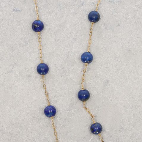 Lapis Lazuli Gold Filled Necklace Heidi Kjeldsen Jewellery NL1315 still