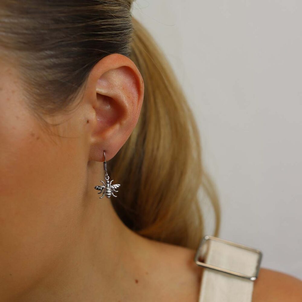 Espen Silver Bee Earrings Heidi Kjeldsen Jewellers ER2506 Model