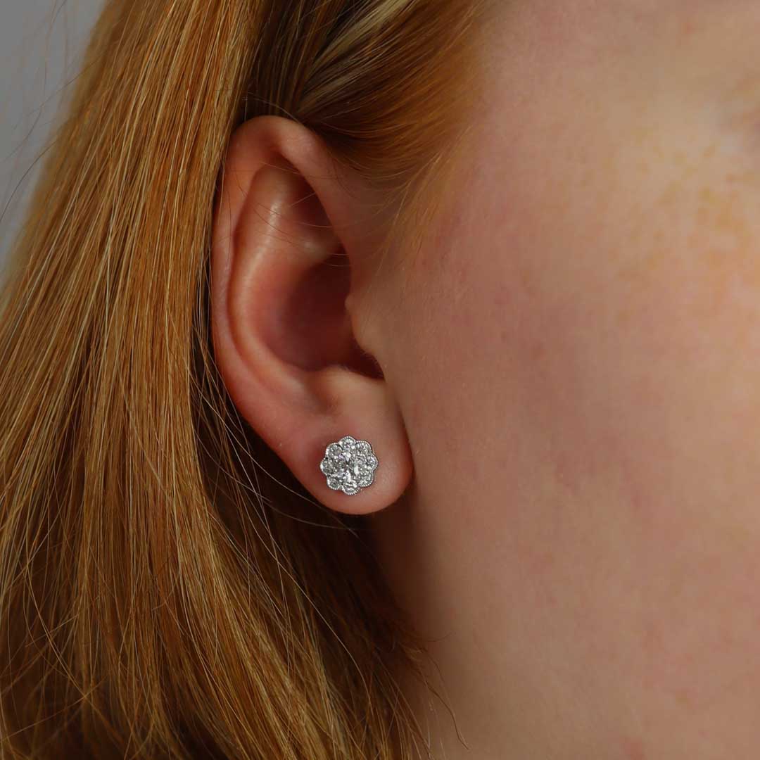 Hanne Diamond Cluster Ear Studs