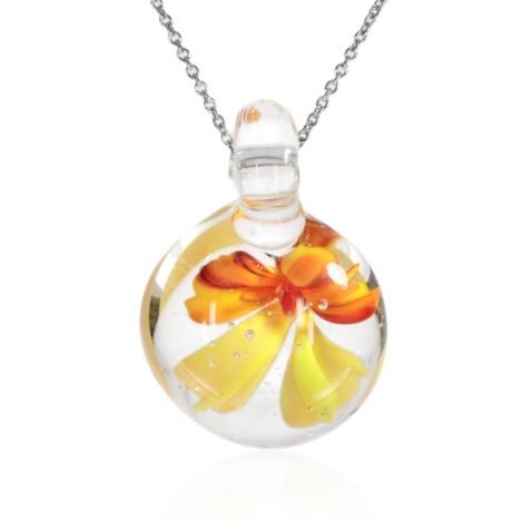 Floral Glass Pendant By Heidi Kjeldsen Jewellery P1264 Front