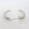 Naja Silver Torque Leaf Bangle Heidi Kjeldsen Jewellery still BL1399