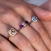 Morganite Cluster RiR1623 Rhodalite Garnet and Morganite R1640 and Ceylon Sapphire and Diamond Cluster R1273 By Heidi Kjeldsen Jewellers Model