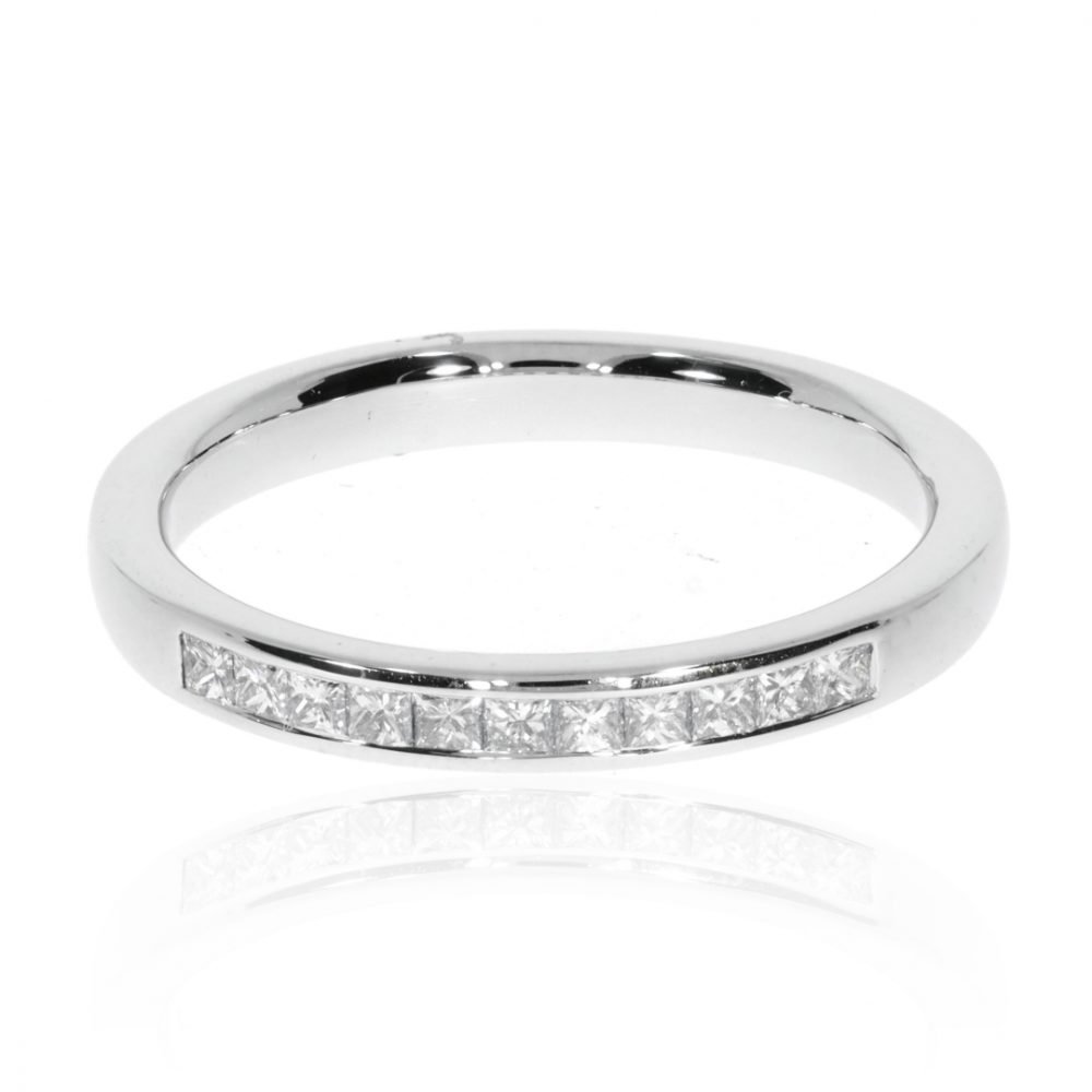 Princess Cut Diamond eternity ring by Heidi Kjeldsen Jewellery R1694 Front