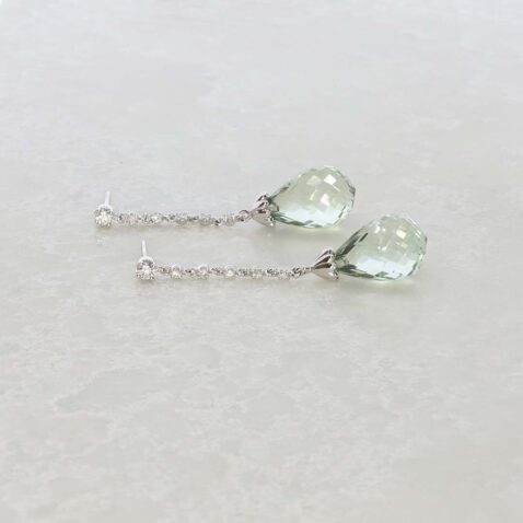 Dorit Prasiolite Diamond Drop Earrings Heidi Kjeldsen Jewellery ER2599 still