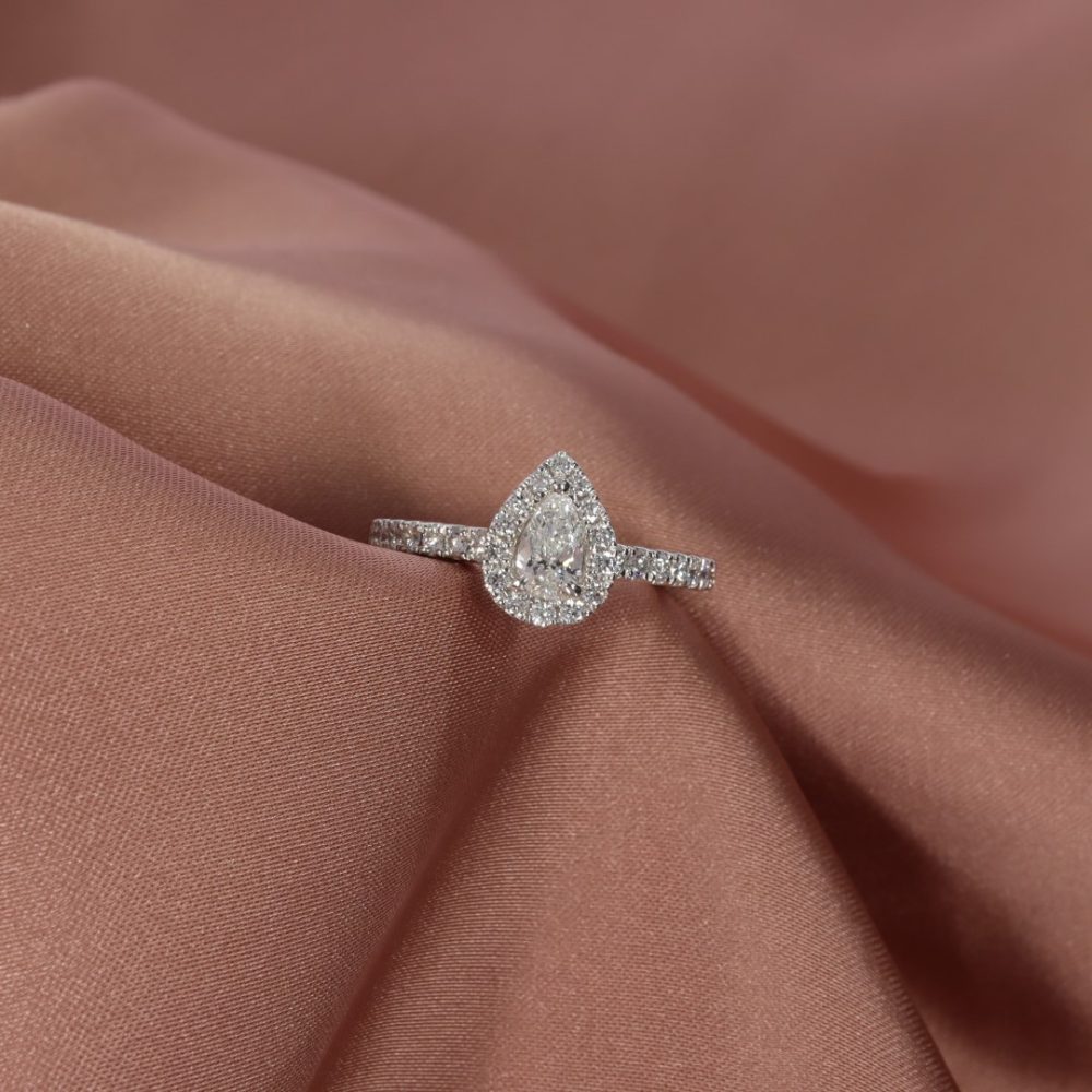 Gorgeous Pear Diamond Cluster ring by Heidi Kjeldsen Jewellers R1692 pink