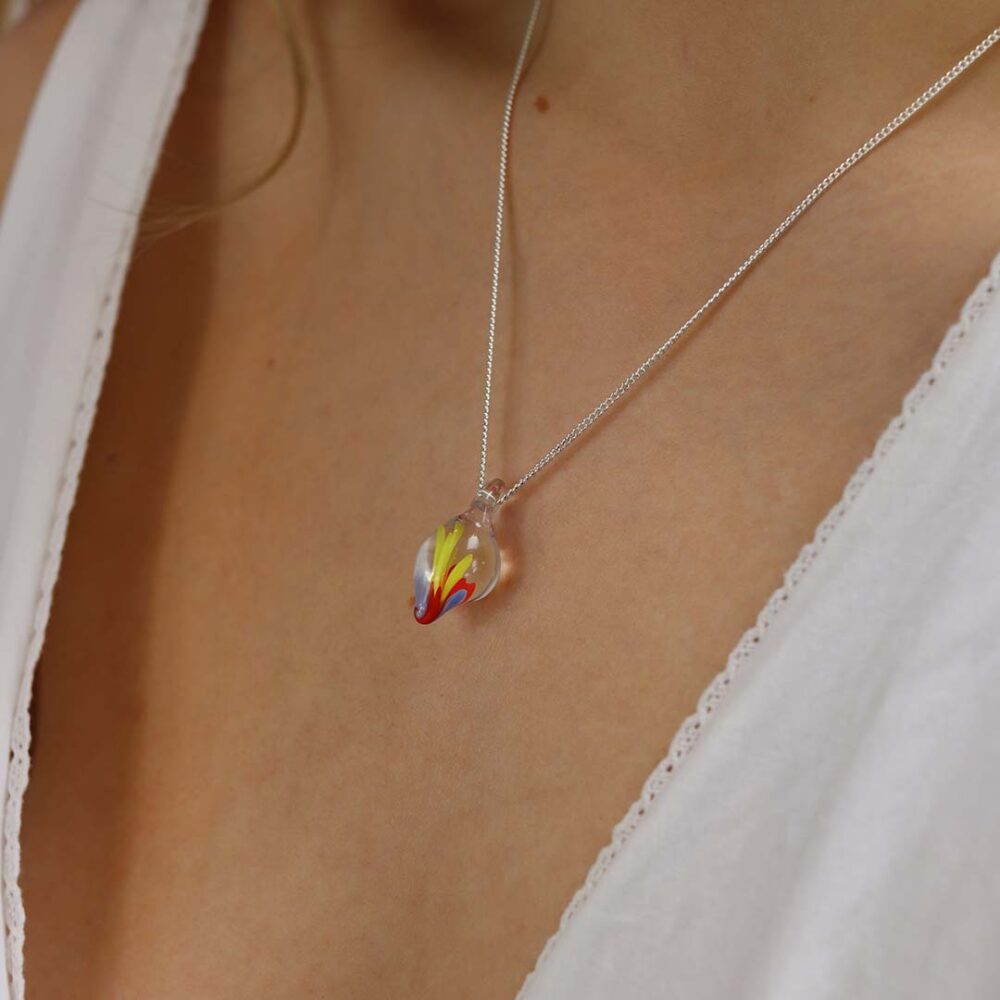 Heidi Floral Glass Pendant Heidi Kjelsen Jewellers P1463