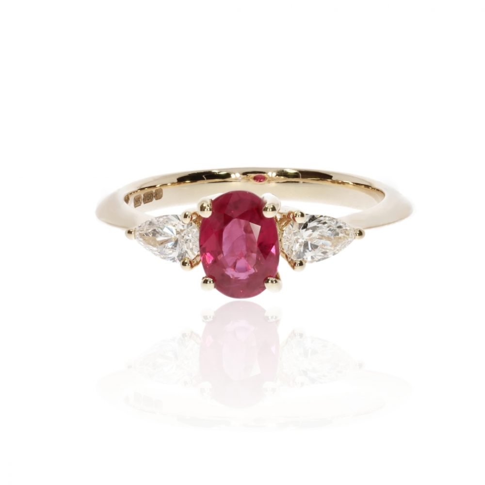 Ruby and Diamond ring By Heidi Kjeldsen Jewellery R1691 Front
