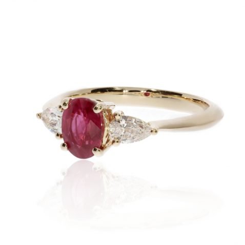 Ruby and Diamond ring By Heidi Kjeldsen Jewellery R1691 Side