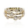 Trine Diamond yellow Gold Bubble ring By Heidi Kjeldsen Jewellers R1698 Front