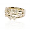 Trine Diamond yellow Gold Bubble ring By Heidi Kjeldsen Jewellers R1698 Side