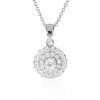 Heidi Kjeldsen Stunning Diamond White Gold 18ct Cluster Pendant p1282 hanging small