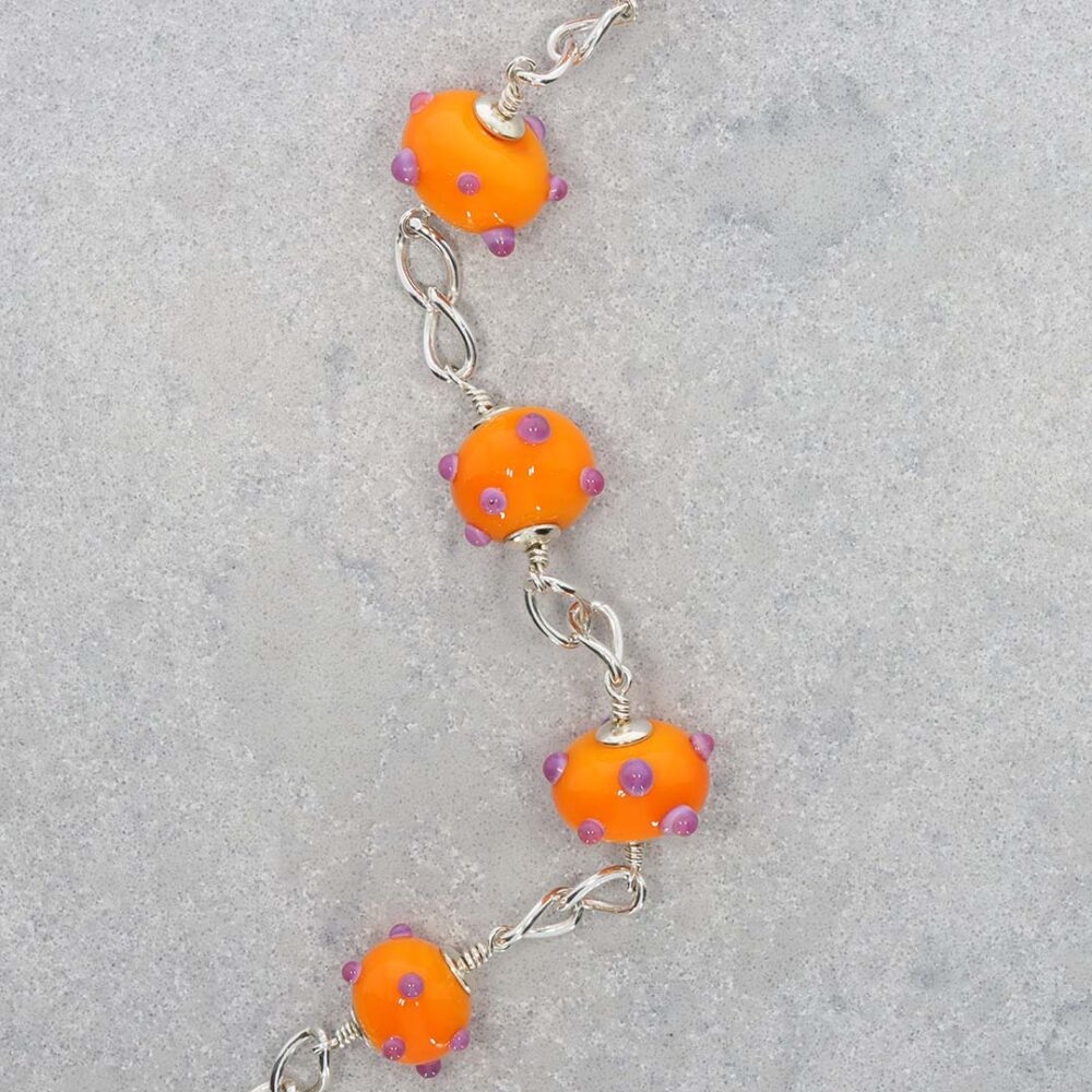 Heidi Kjeldsen Jewellery Lampwork Glass Bracelet BL1341 still