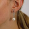 Margit Diamond White Cultured Pearl Drop Earrings Heidi Kjeldsen Jewellery ER2594 Model (1)