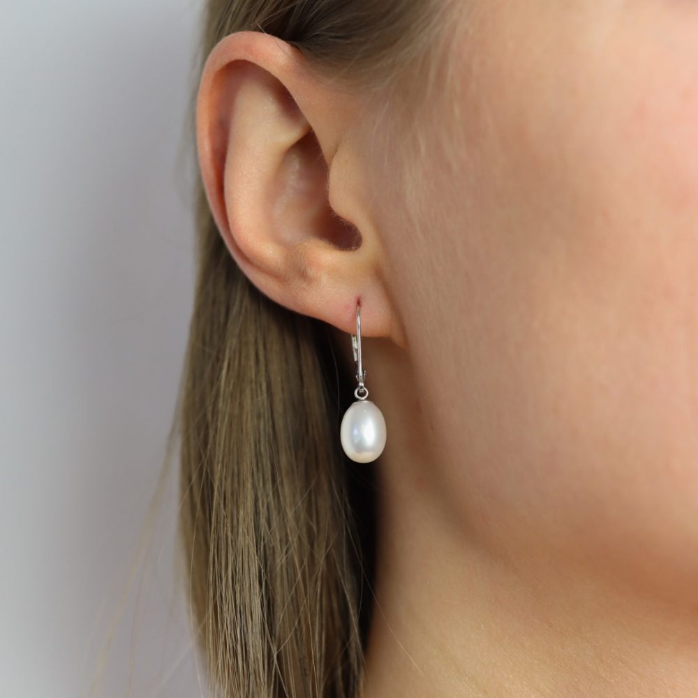 Pearl Drop Earrings ER2447 and Akoya Pearl Necklace NL1011 By Heidi Kjeldsen Jewellery Model 9
