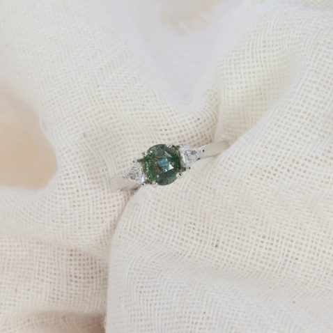 Unique and Rare Ceylon Alexandrite and Diamond ring R1705 Heidi Kjeldsen Jewellery