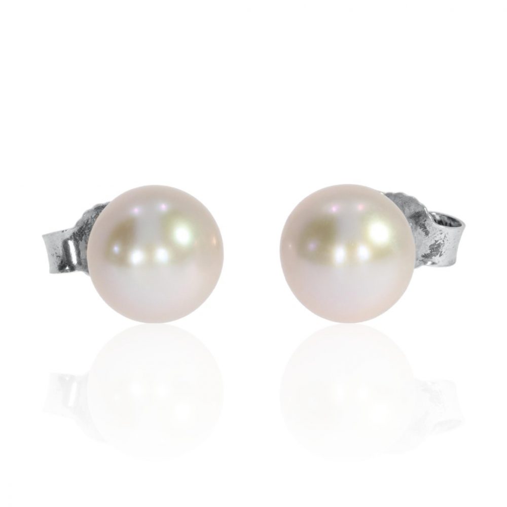 grey Freshwater Pearl and Silver earrings Heidi Kjeldsen Jewellery er1844 1 small