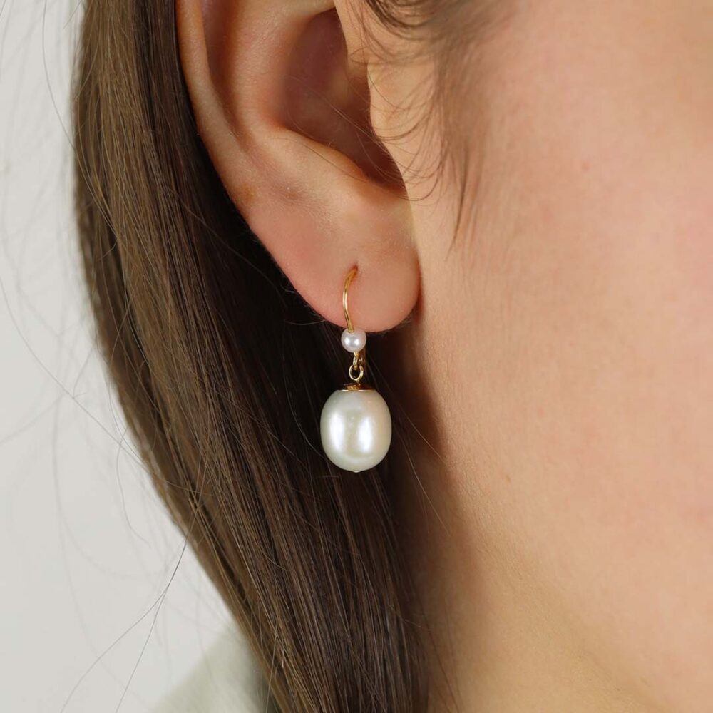 Heidi Kjeldsen Jewellery White Cultured Pearl Earrings ER4707 model3