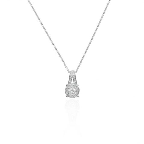 Sofia Diamond Cluster Gold Pendant Heidi Kjeldsen Jewellery P1750 white