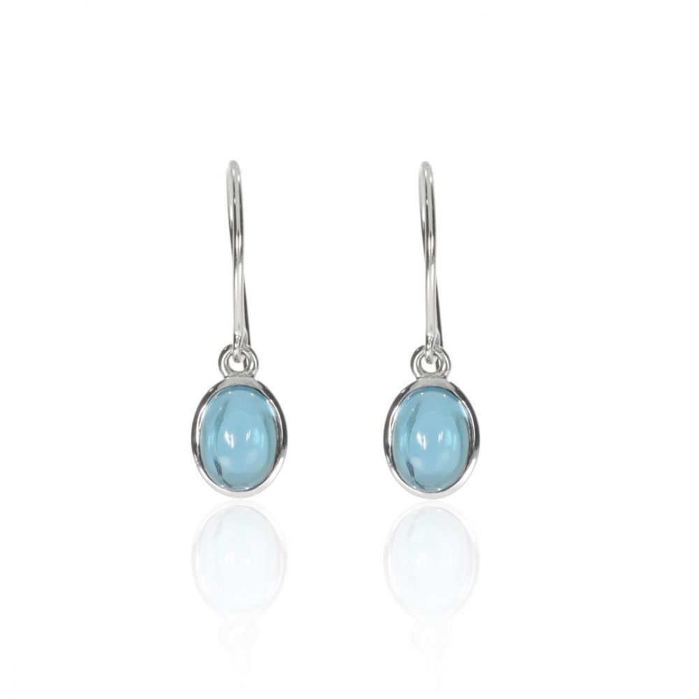 Elegant Blue Topaz Drop Earrings by Heidi Kjeldsen Jewellers ER2509 front