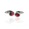 Garnet and Silver Cufflinks by Heidi Kjeldsen Jewellery CL1834 Front