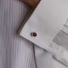 Garnet and Silver Cufflinks by Heidi Kjeldsen Jewellery CL1834 model