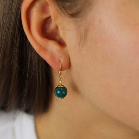 Naja Green Agate Drop Earrings Heidi Kjeldsen Jewellery ER2480