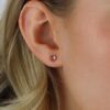 Alma Pink Tourmaline Cabochon Earrings Heidi Kjeldsen Jewellers ER2576