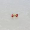 Pink Tourmaline Gold Earrings Heidi Kjeldsen Jewellery ER2576