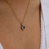 Freja Blue Topaz Gold Heart Pendant Heidi Kjeldsen Jewellers P1507
