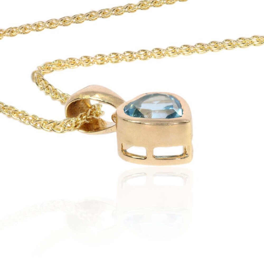 Freja Blue Topaz Heart Pendant Heidi Kjeldsen Jewellery P1507 white