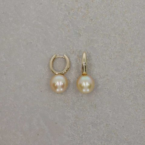 Golden South Sea Pearl and Gold Earrings Heidi Kjeldsen Jewellery ER4775 still