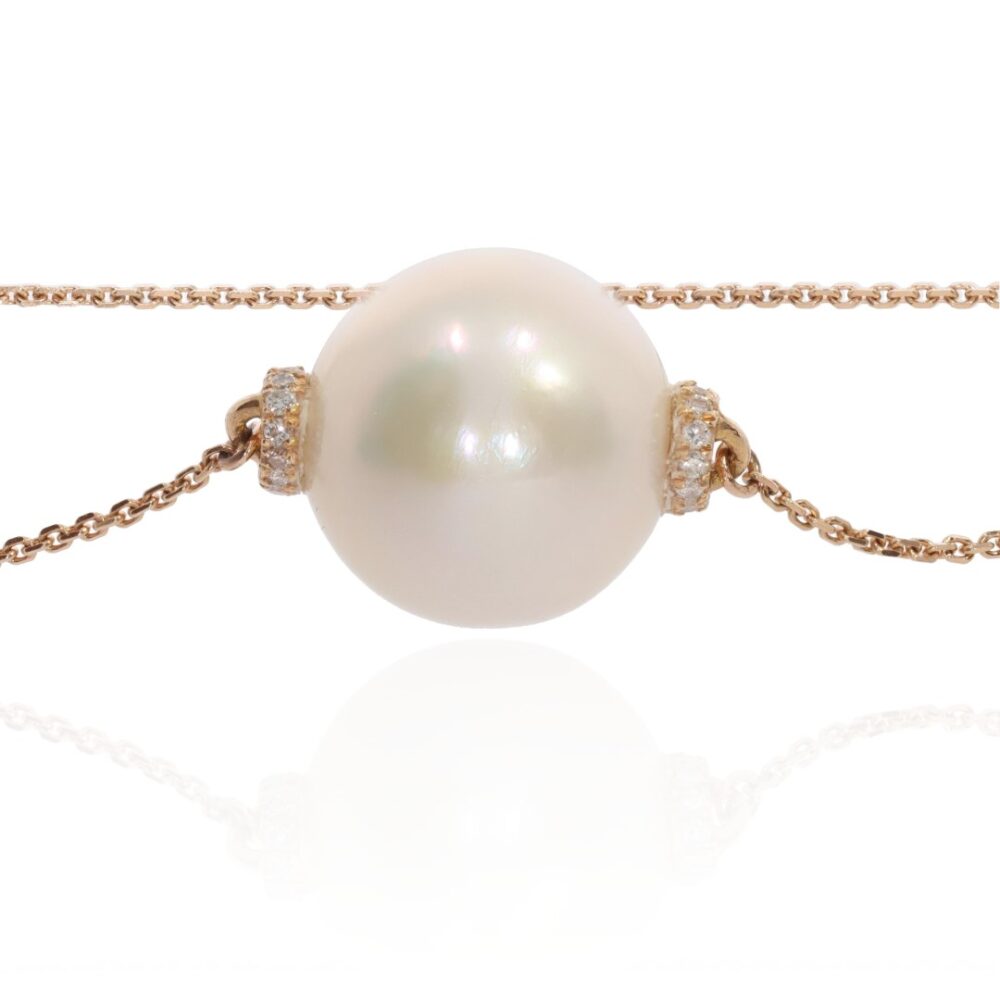 Jesper Cultured Pearl and Diamond Necklace Heidi Kjeldsen Jewellery NL1335 close