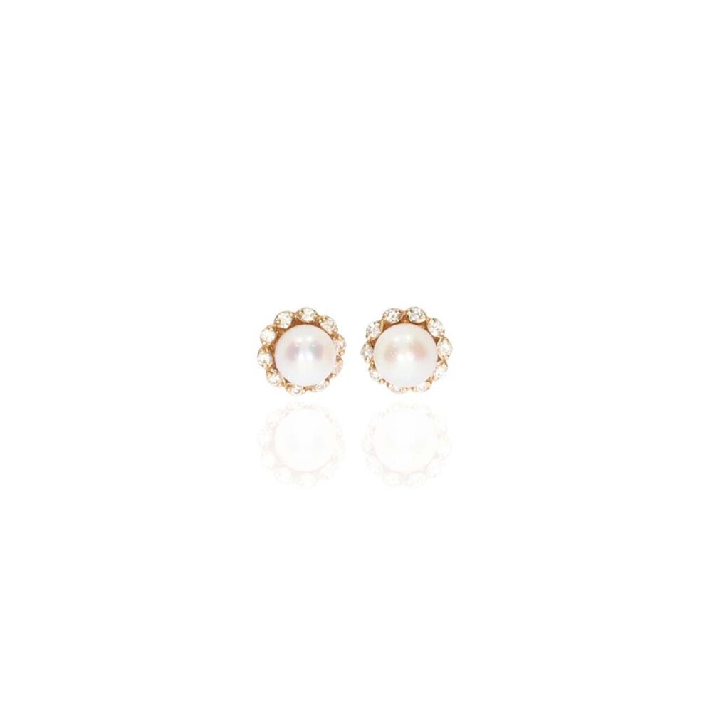 Margit Akoya And Diamond Cluster Earrings Heidi Kjeldsen Jewellery ER2548
