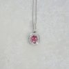 Pink Tourmaline Diamond Cluster Pendant Heidi Kjeldsen Jewellery P1517