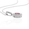 Pink Tourmaline and Diamond Cluster Pendant Heidi Kjeldsen Jewellery P1517 flat