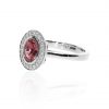 Pink Tourmaline and Diamond Cluster Ring Heidi Kjeldsen Jewellery R1721 side