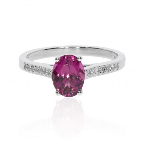 Rhodolite Garnet and Diamond Ring Heidi Kjeldsen Jewellery R1728 front