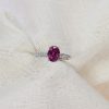 Rhodolite Garnet and Diamond Ring Heidi Kjeldsen Jewellery R1728 white