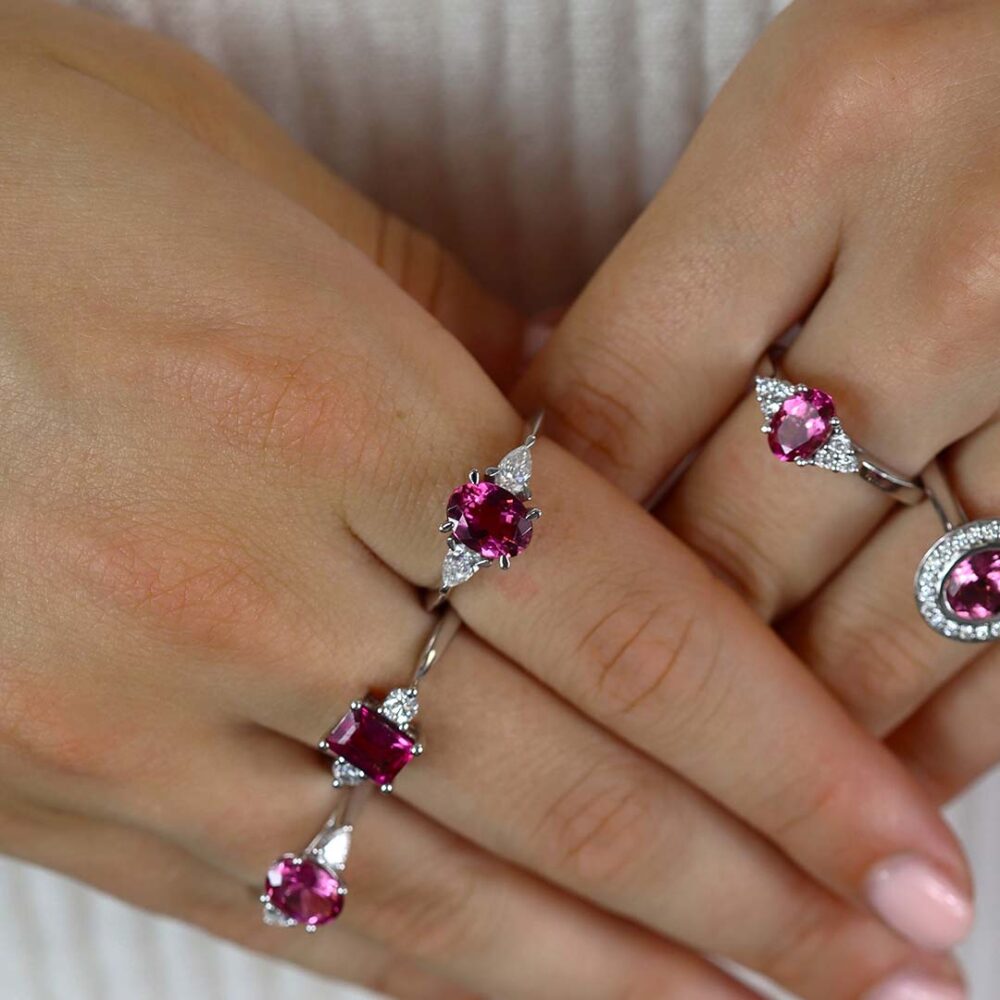 Alma Pink Tourmaline Diamond Rings Heidi Kjeldsen Jewellery R1725 model