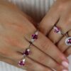 Alma Pink Tourmaline Diamond Rings Heidi Kjeldsen Jewellery R1725 model