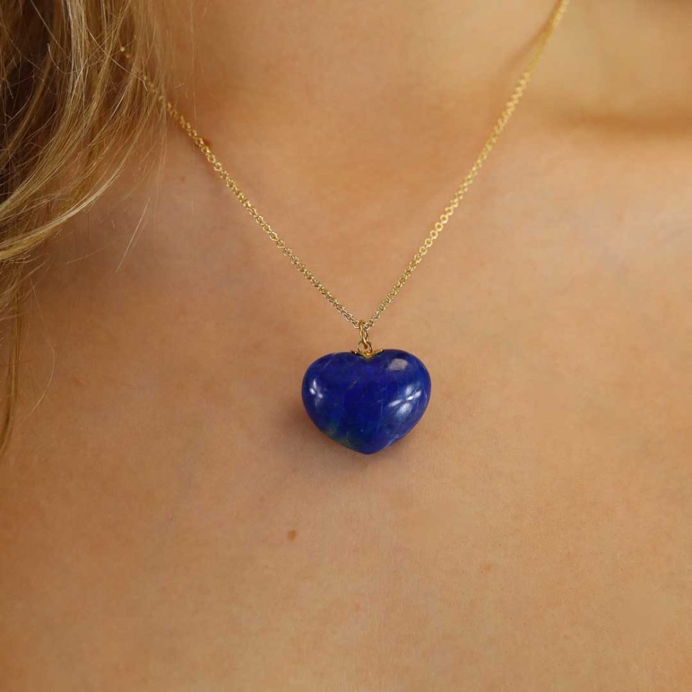 Lapis Lazuli Heart Pendant Heidi Kjeldsen Jewellery P1528 model
