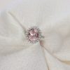 Morganite and Diamond Cluster Ring Heidi Kjeldsen Jewellery R1748 white